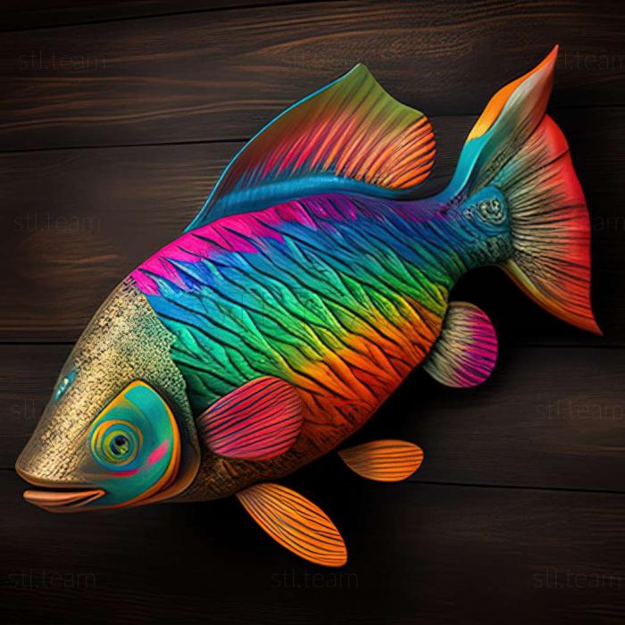 3D модель Райдужна меланотенія Maccallocha риба (STL)